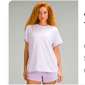 NWOT Lululemon All Yours Cotton T-Shirt - Heathered Lilac Ether 💜